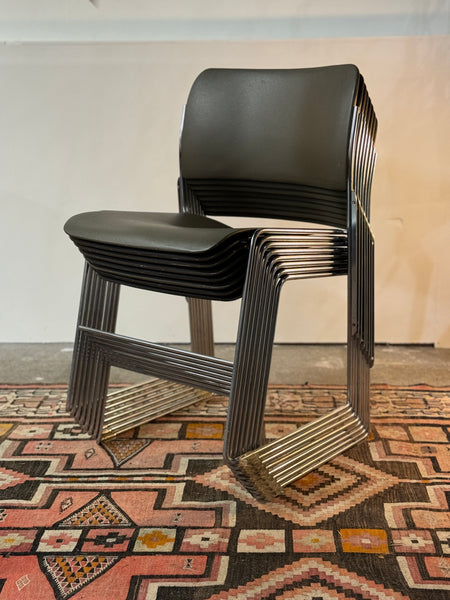 David Rowland 40/4 chairs in metal finish