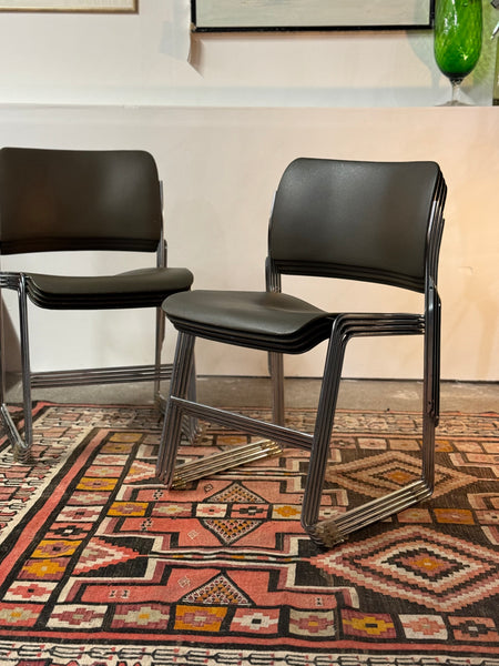 David Rowland 40/4 chairs in metal finish