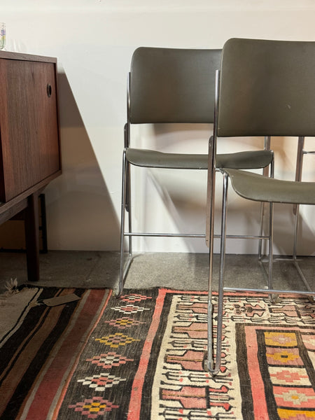 David Rowland 40/4 chairs in metal finish