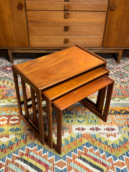 Nest of teak tables, possibly by McIntosh