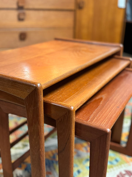 Nest of teak tables, possibly by McIntosh