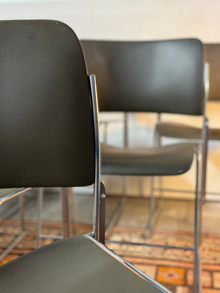 David Rowland 40/4 chairs in metal finish