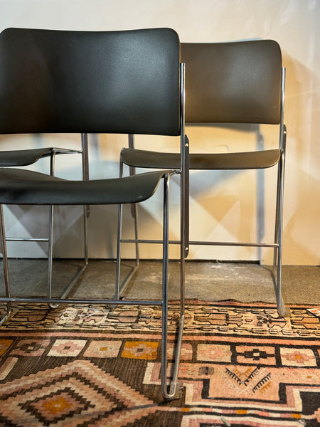 David Rowland 40/4 chairs in metal finish