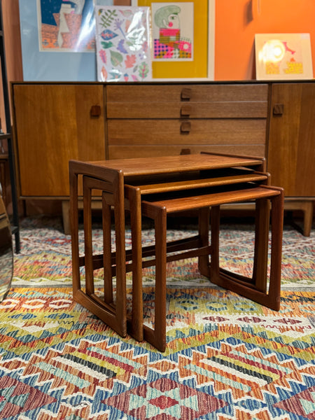 Nest of teak tables, possibly by McIntosh