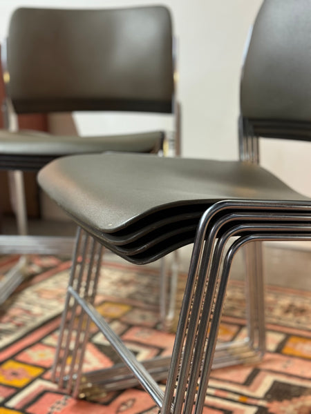 David Rowland 40/4 chairs in metal finish