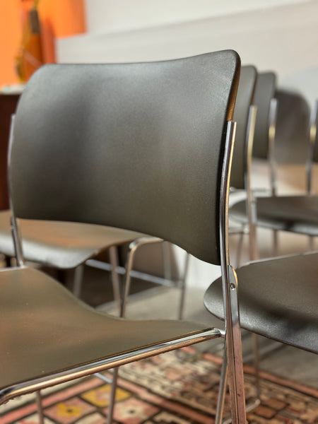 David Rowland 40/4 chairs in metal finish