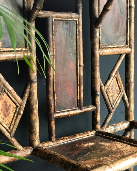 Antique Edwardian bamboo hallstand