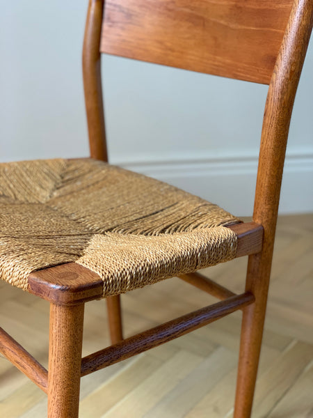 Børge Mogensen model no.157 dining chairs in oak and teak