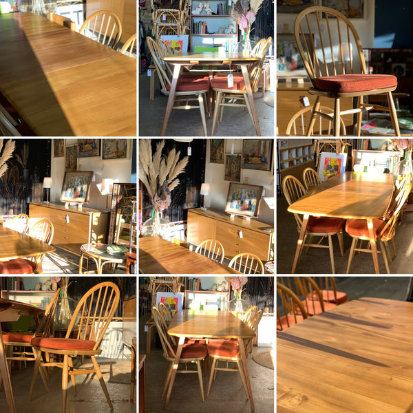 Mid century Ercol Grand Windsor extending table