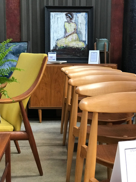 Hans Wegner ‘heart’ FH 4103 teak and beech dining chairs (6)