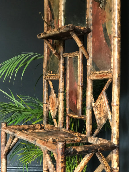 Antique Edwardian bamboo hallstand