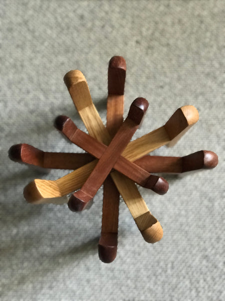 Curved mid-century plant pot stands