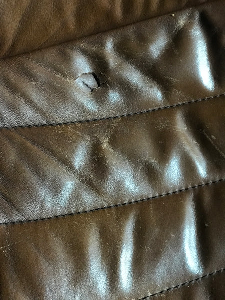 Tan leather and chrome cantilever 70s Italian chairs