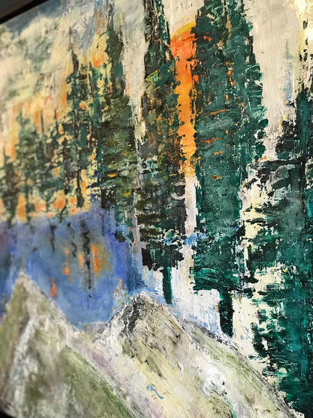 Landscape with fires