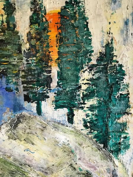 Landscape with fires