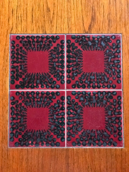 Danish Trioh teak and tiled coffee table