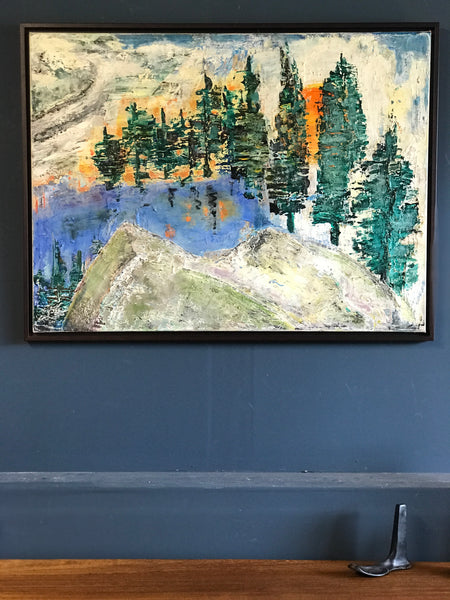 Landscape with fires