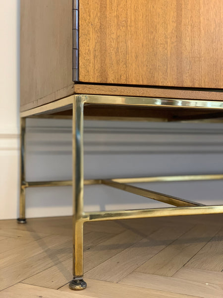 Paul McCobb for Calvin Furniture. Mahogany and brass sideboard/credenza
