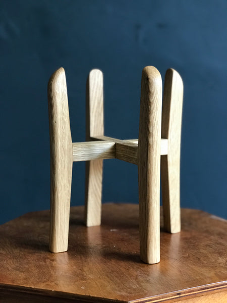 Curved mid-century plant pot stands