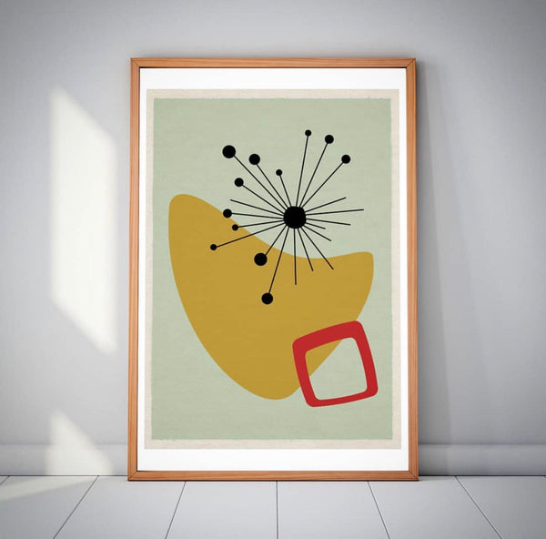 MCM inspired geometric artwork prints posters