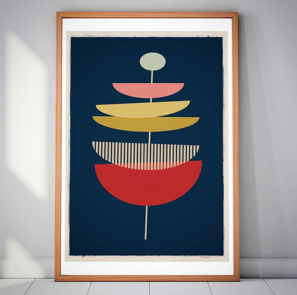 MCM inspired geometric artwork prints posters