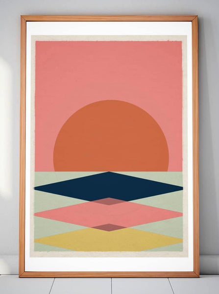 MCM inspired geometric artwork prints posters