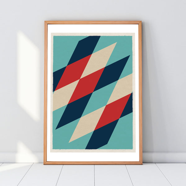 MCM inspired geometric artwork prints posters