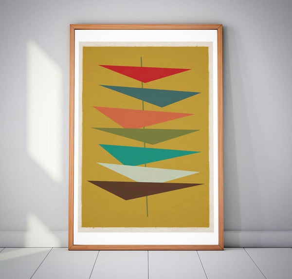 MCM inspired geometric artwork prints posters