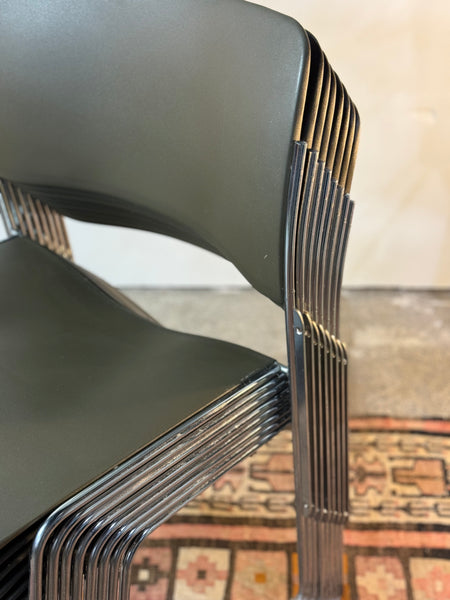 David Rowland 40/4 chairs in metal finish