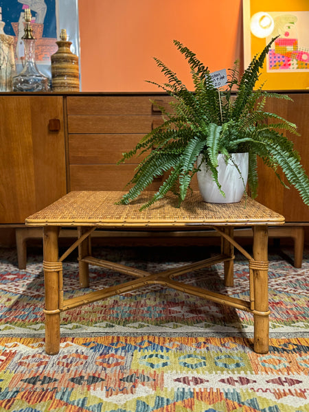 Square bamboo coffee table