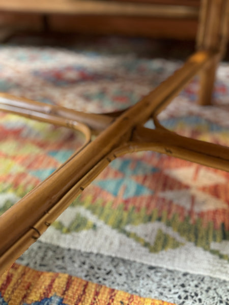 Square bamboo coffee table