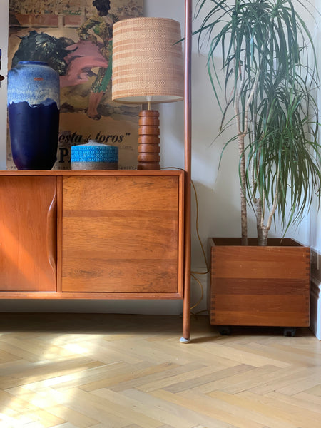 One-off bespoke mid century teak room divider