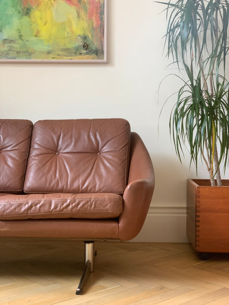 Danish Edmund Jorgensen leather sofa