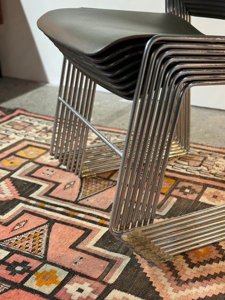 David Rowland 40/4 chairs in metal finish