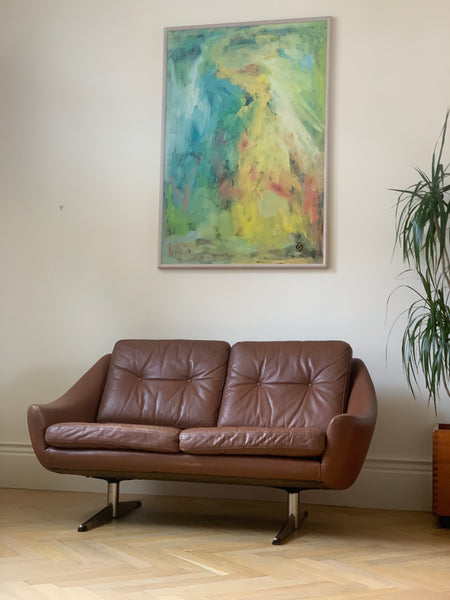 Danish Edmund Jorgensen leather sofa