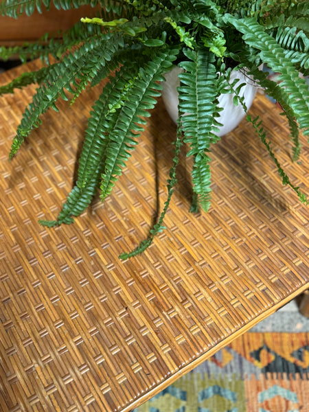 Square bamboo coffee table