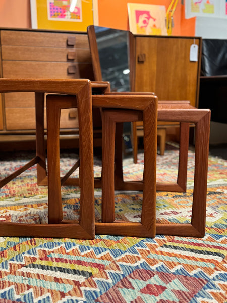 Nest of teak tables, possibly by McIntosh