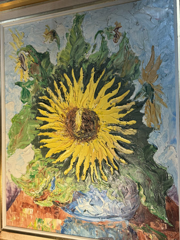 Original oil on canvas - Sunflower