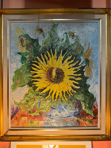 Original oil on canvas - Sunflower