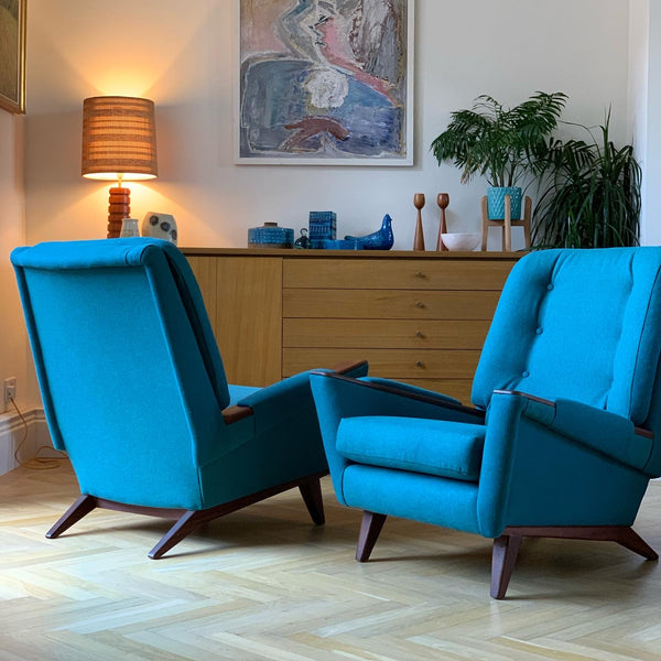 Pair of Greaves and Thomas 1960s mid-century lounge chairs