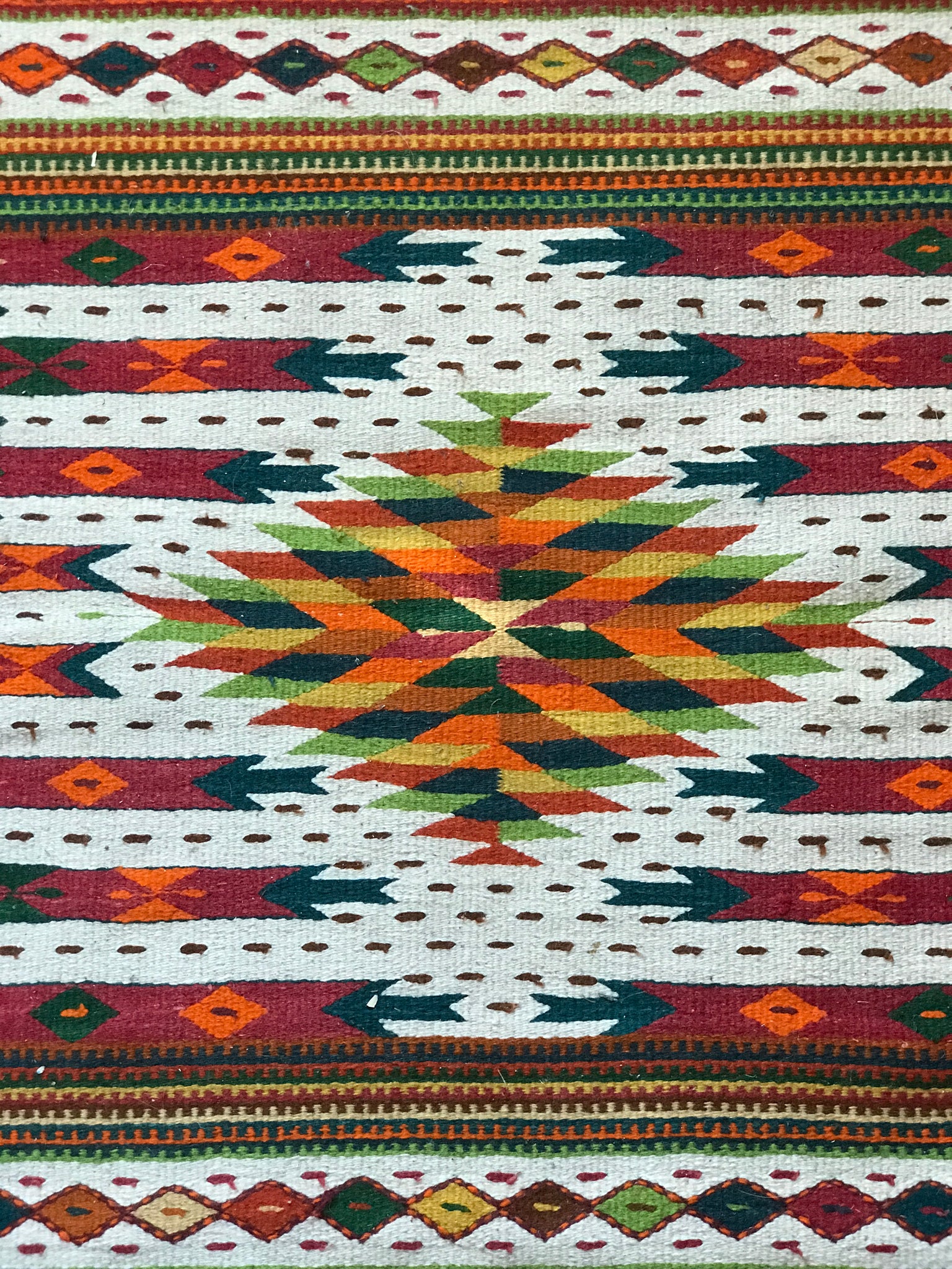 Beautiful colourful geometric rug